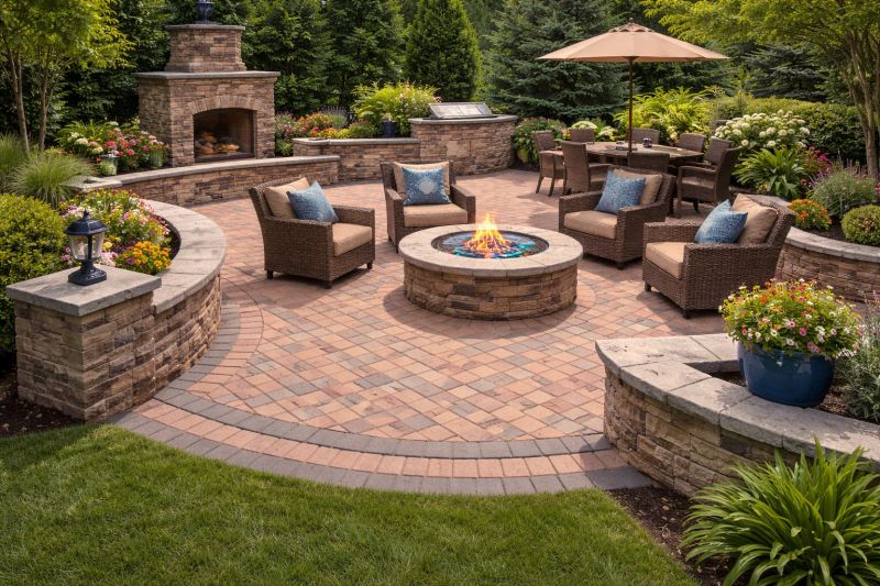 Patio Brick Installation in Manchester, NH